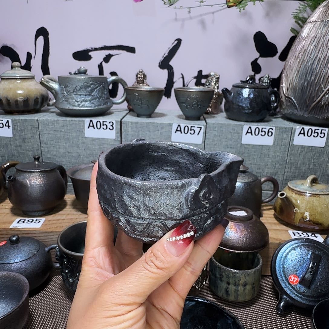 杯建水紫陶柴烧公道杯