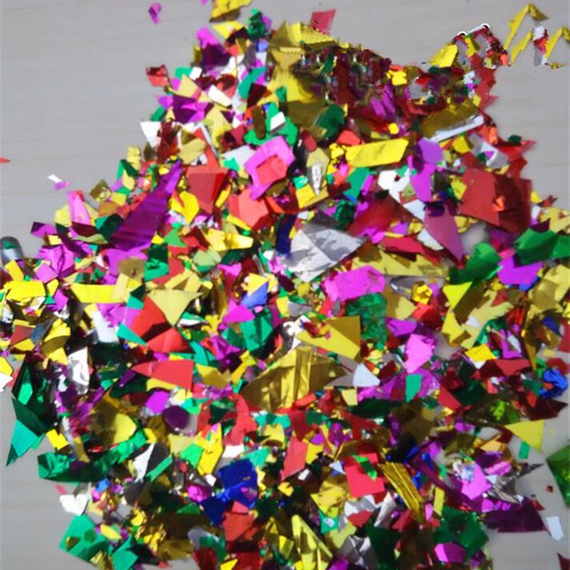 高档结婚用品婚庆手撒花碎彩纸碎金纸彩色亮片砸金蛋金花亮光纸