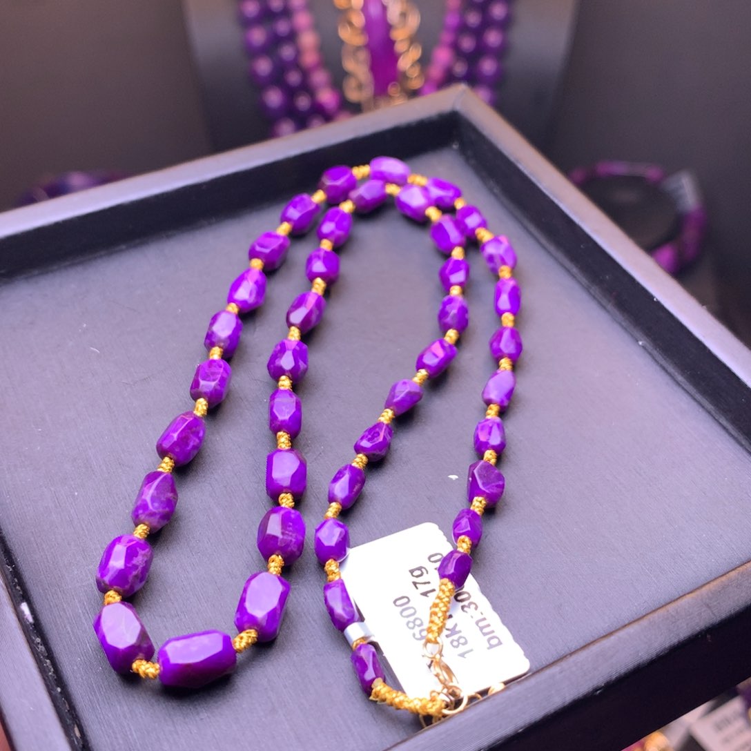 苏纪石（舒俱来）项链18K金镶嵌