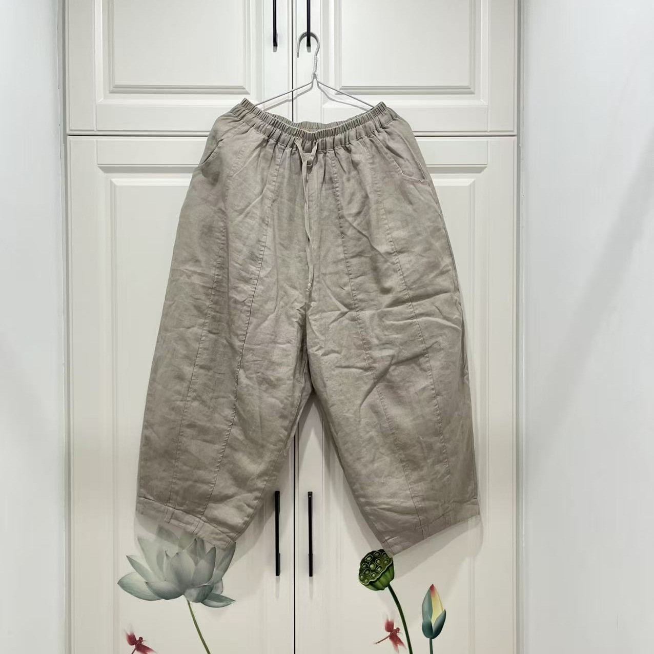 麻缘布衣推荐/亚麻棉裤老爹裤