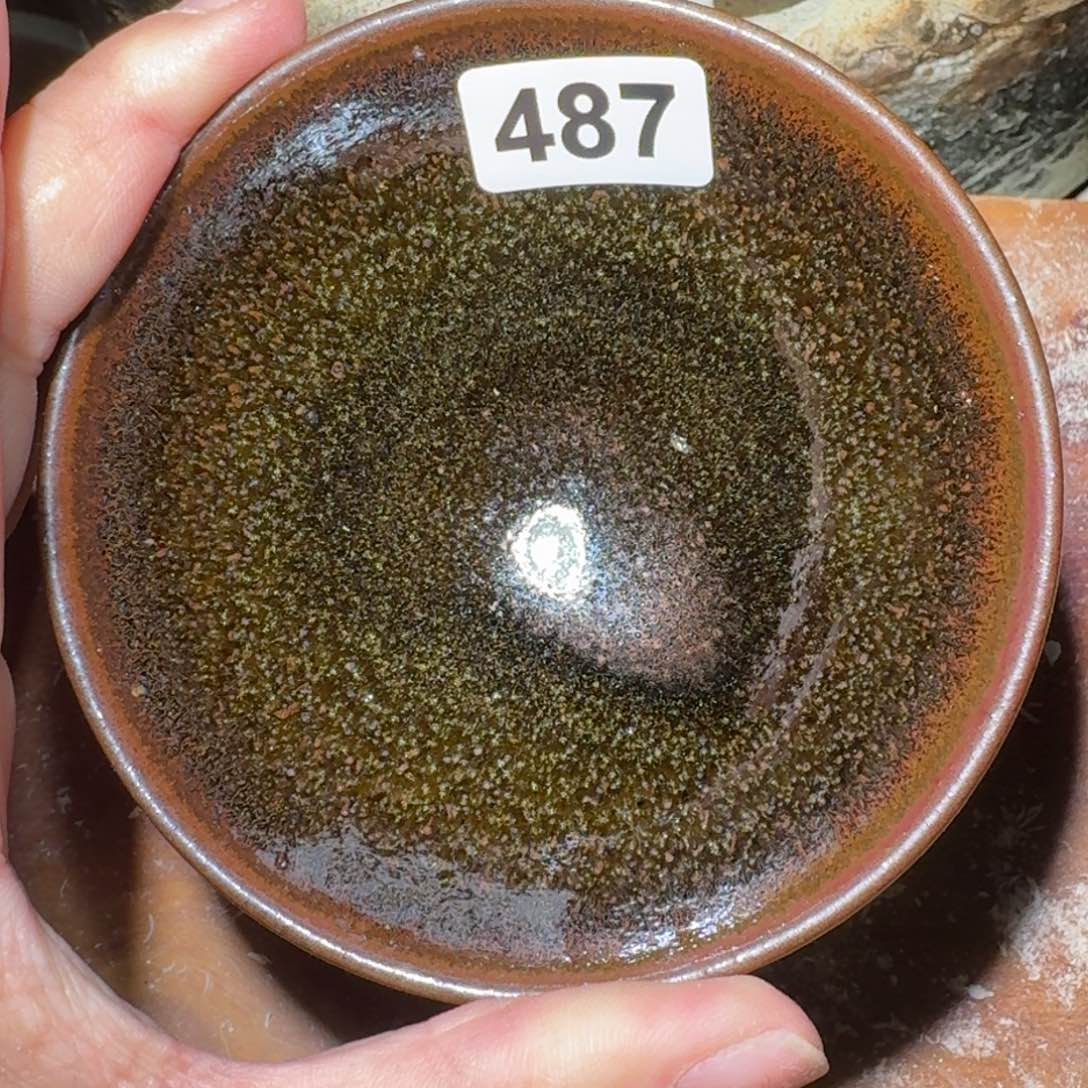 小雨茶盏，手工柴烧，偏