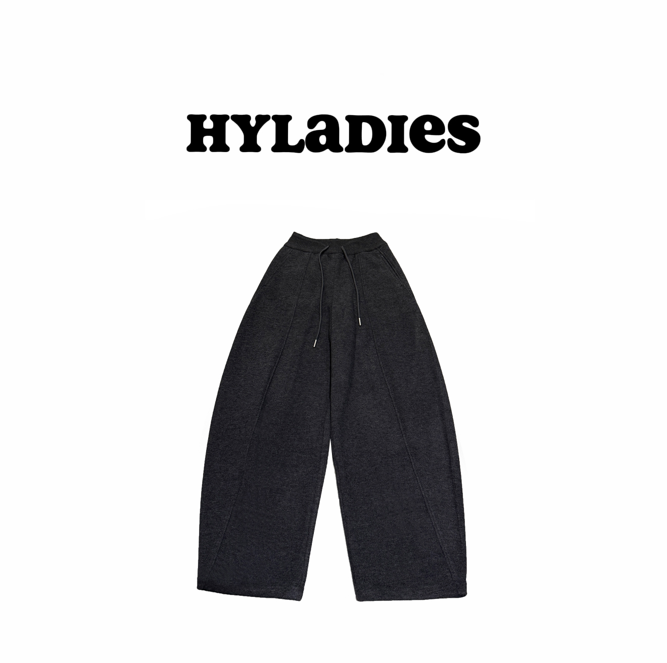 HYLADIESWEAR  『心动神裤』冬季松紧加绒加厚显瘦保暖小弯刀休闲裤