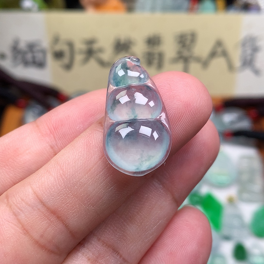 翡翠散珠缅甸天然A货翡翠冰种豆子