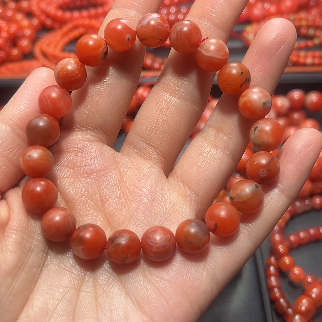 南红玛瑙手链未镶嵌