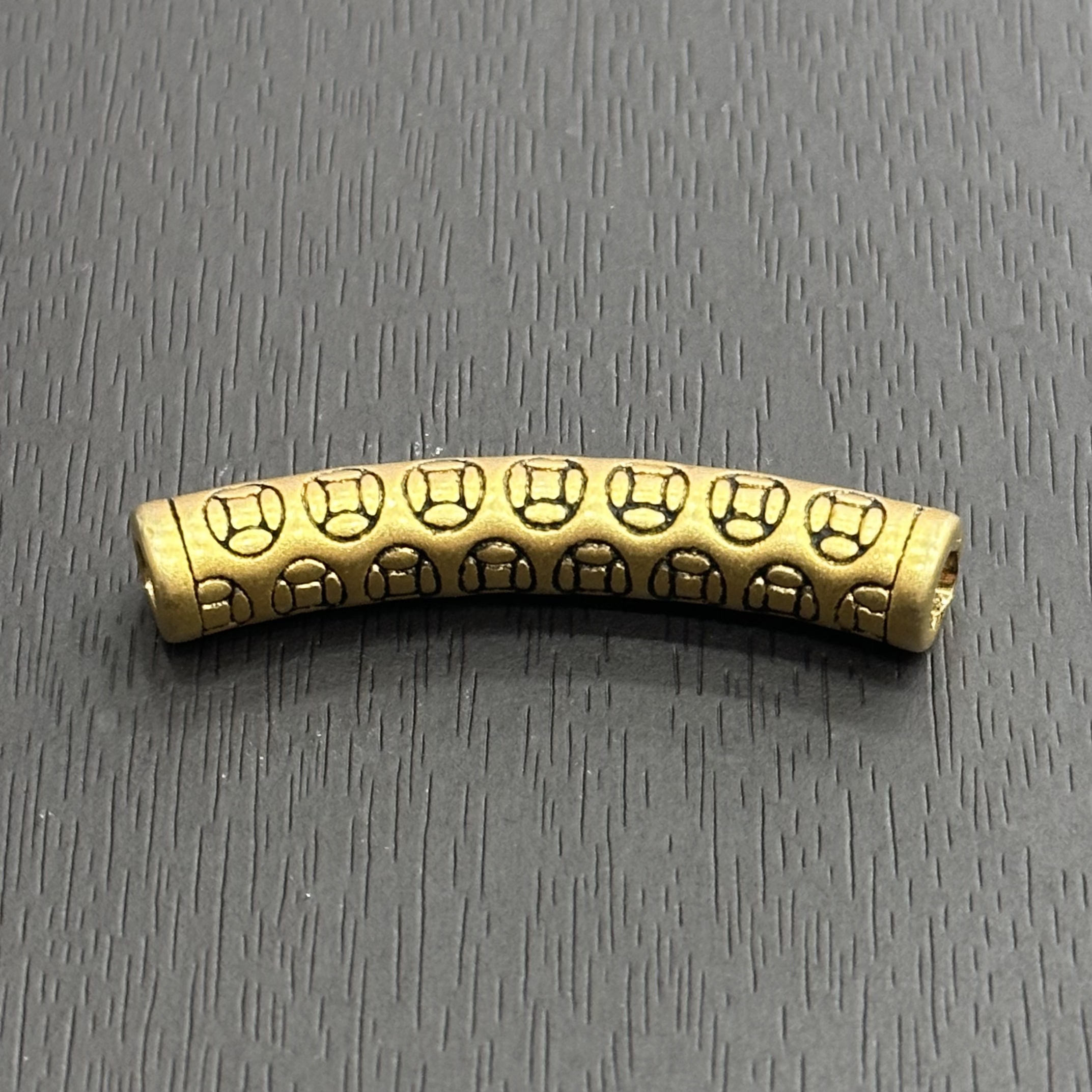 吊坠足银 【欣欣专享】足银黑金铜钱弯管吊坠 YDZ992