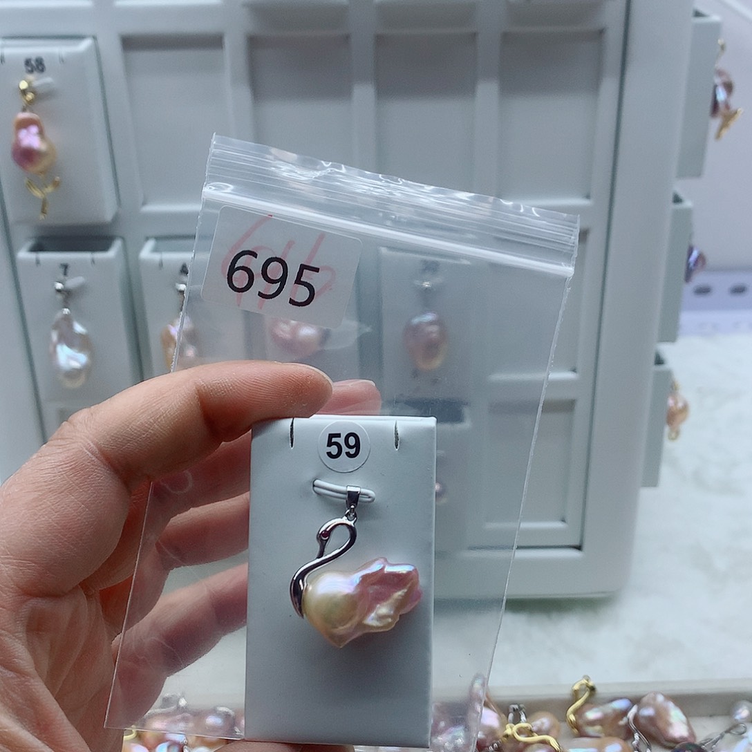 吊坠(不含链)淡水珍珠合金