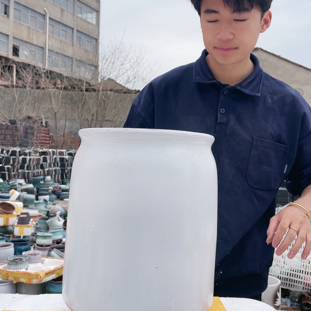 宜兴紫砂粗陶花盆