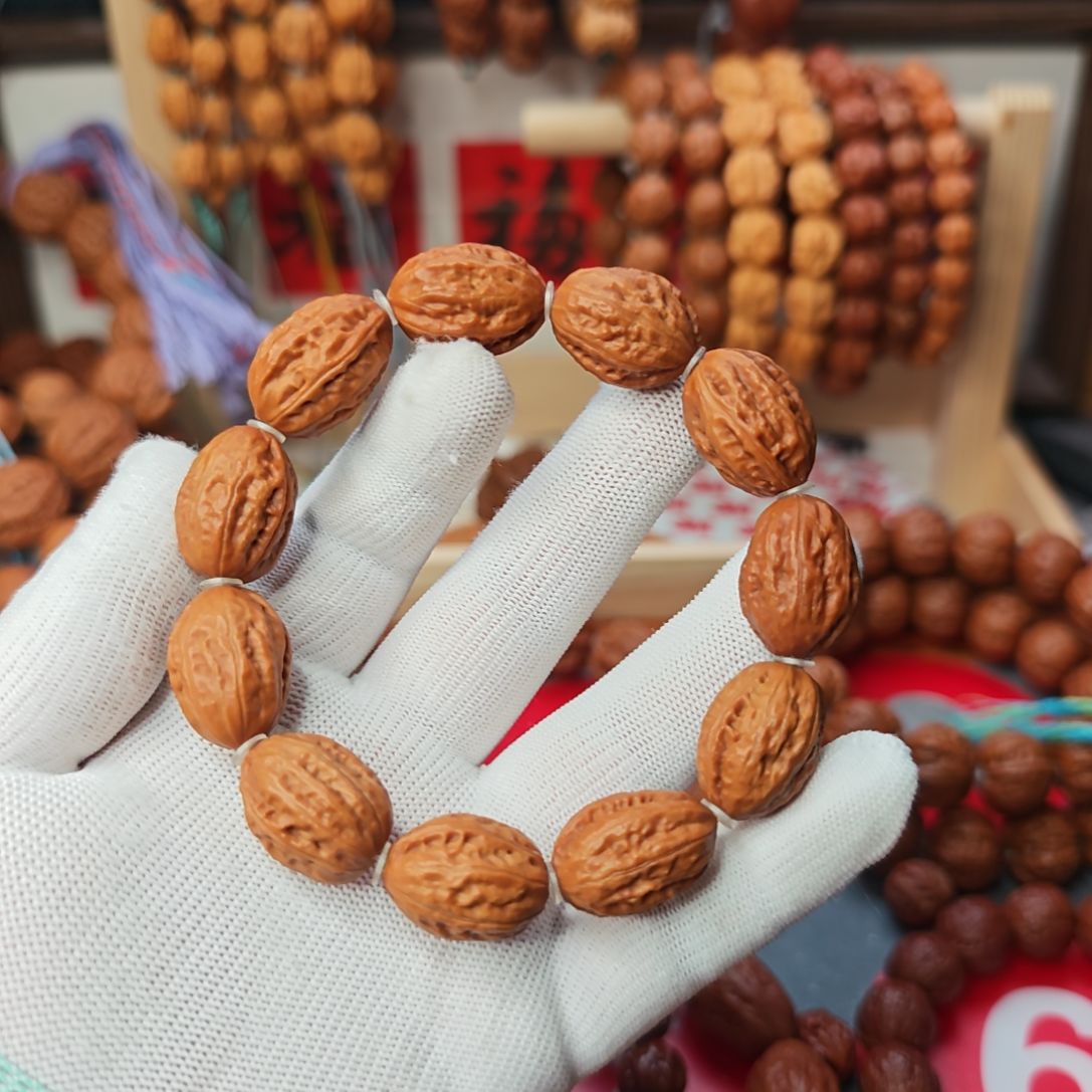 手串文玩核桃小枣手串秋子核桃手持