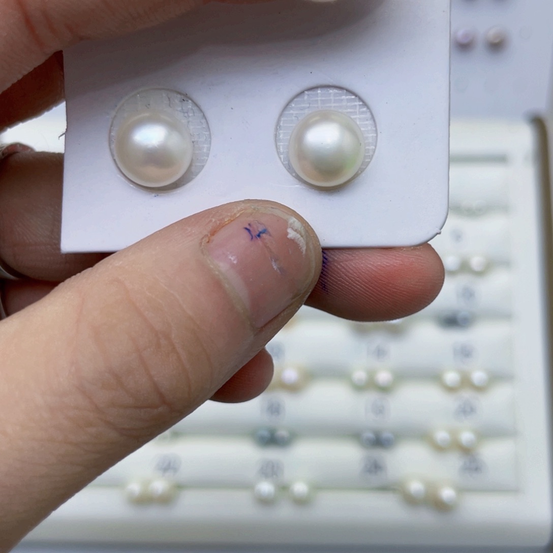 淡水珍珠耳饰银S925镶嵌长***堂