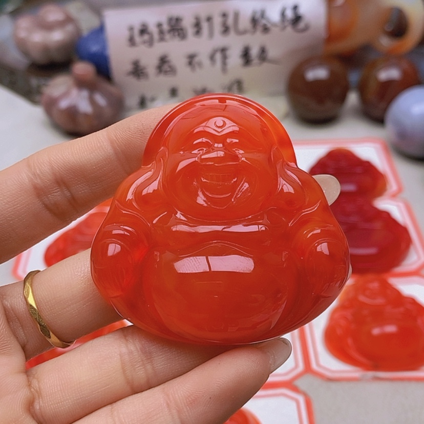 【闪购商品】未镶嵌玛瑙/玉髓珠宝半成品清**心