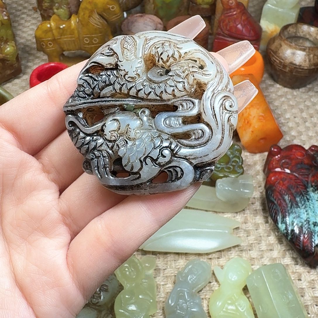 白玉菩提吊坠挂件