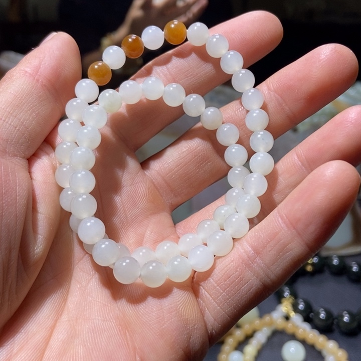 和田玉未镶嵌手链