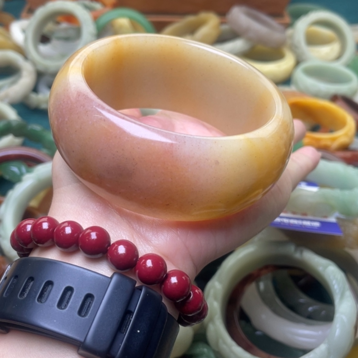 【闪购商品】石英质玉手镯（圆镯）未镶嵌