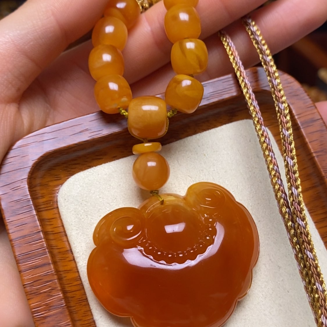 【闪购商品】蜜蜡颈饰未镶嵌项链