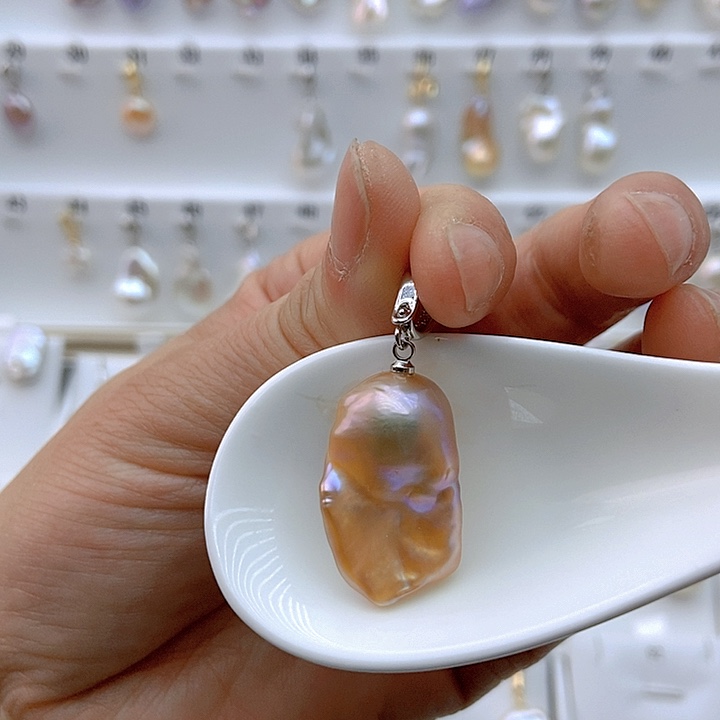 淡水珍珠颈饰银S925镶嵌