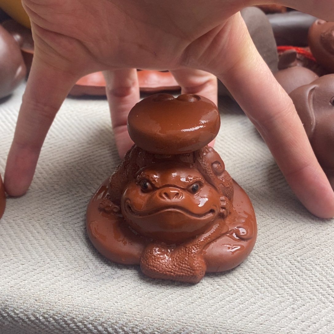 【闪购商品】紫砂茶宠柳*刀紫砂茶宠