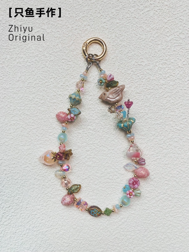 只鱼原创手机链手机挂饰可爱diy创意手机饰品