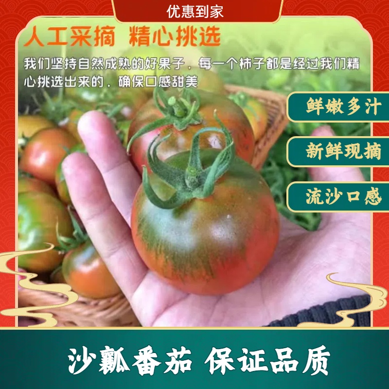 3斤碱地西红柿新鲜采摘农家水果西红柿独特的口感小时候的味道