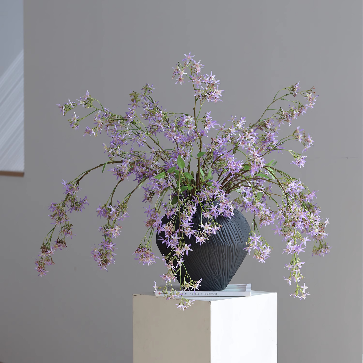 高档溲疏雪樱花仿真花假花摆设客厅餐桌电视柜落地摆件服装店装饰