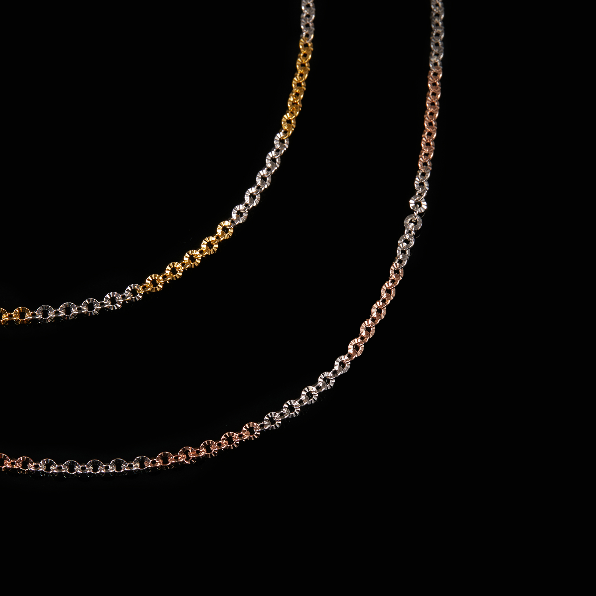 jeshore/简岸 链子925银 双色太阳花项链