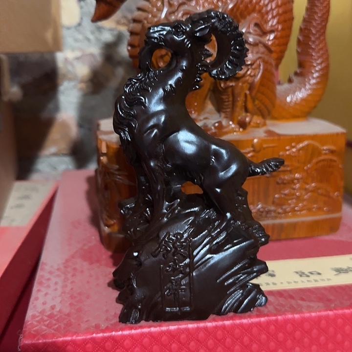 木黑檀木18领头羊石头底座