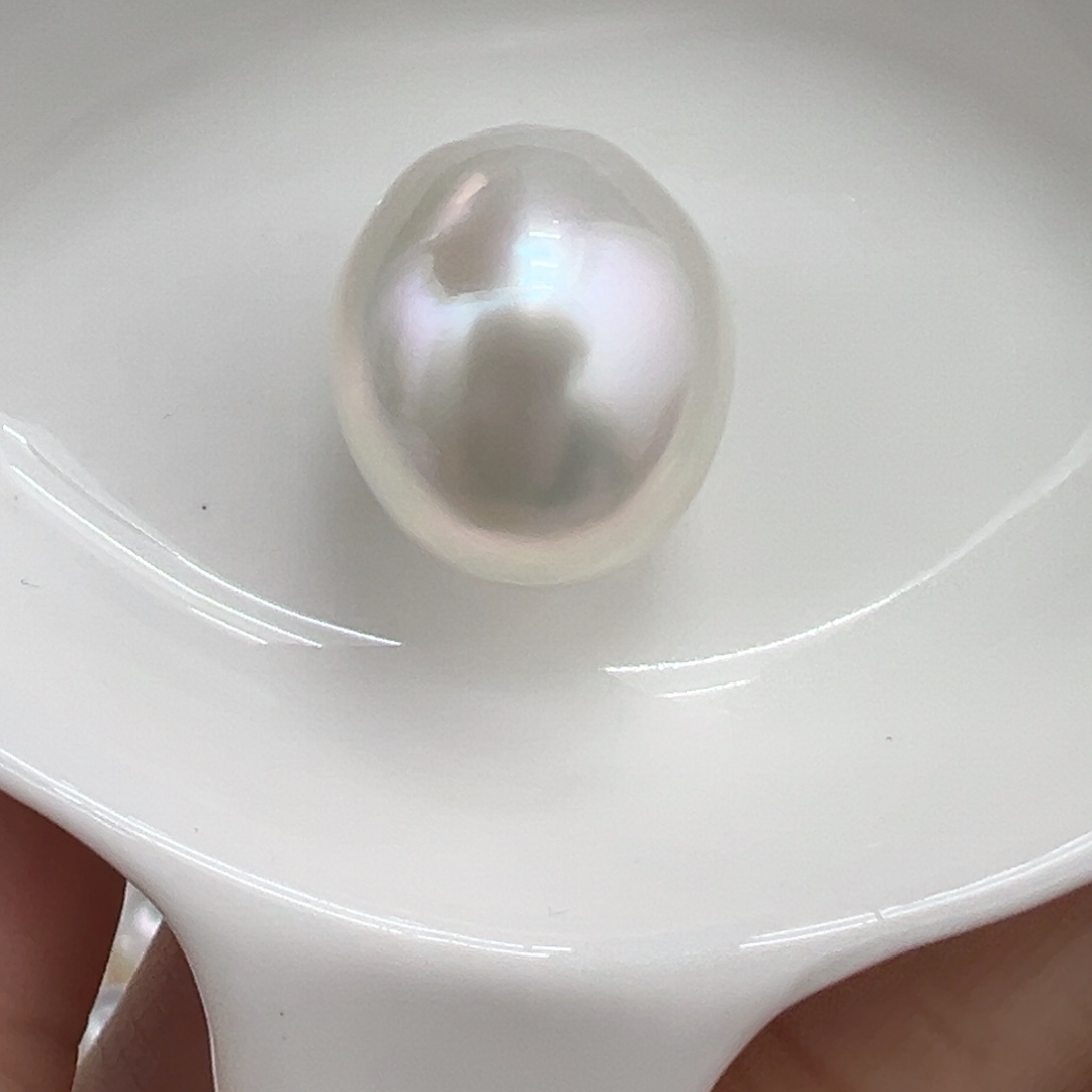 未镶嵌16.4mm宝石光澳白裸珠海水珍珠