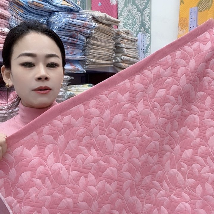 棉粉色小树叶纯棉