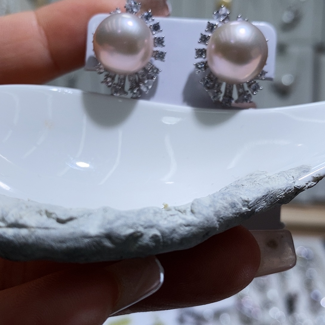 无非金属极光无暇12点位耳钉