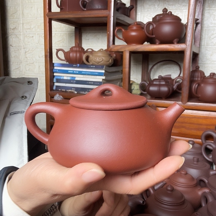 紫砂茶壶石瓢360cc半手工