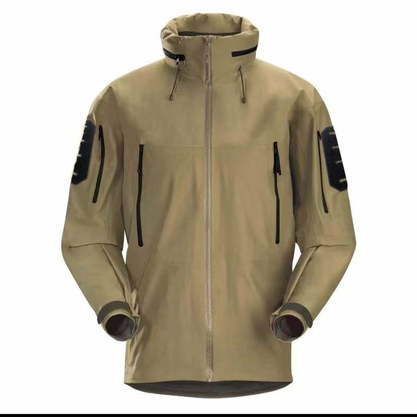 军冲硬壳连帽冲锋衣高货防水防风夹克外套户外穿搭