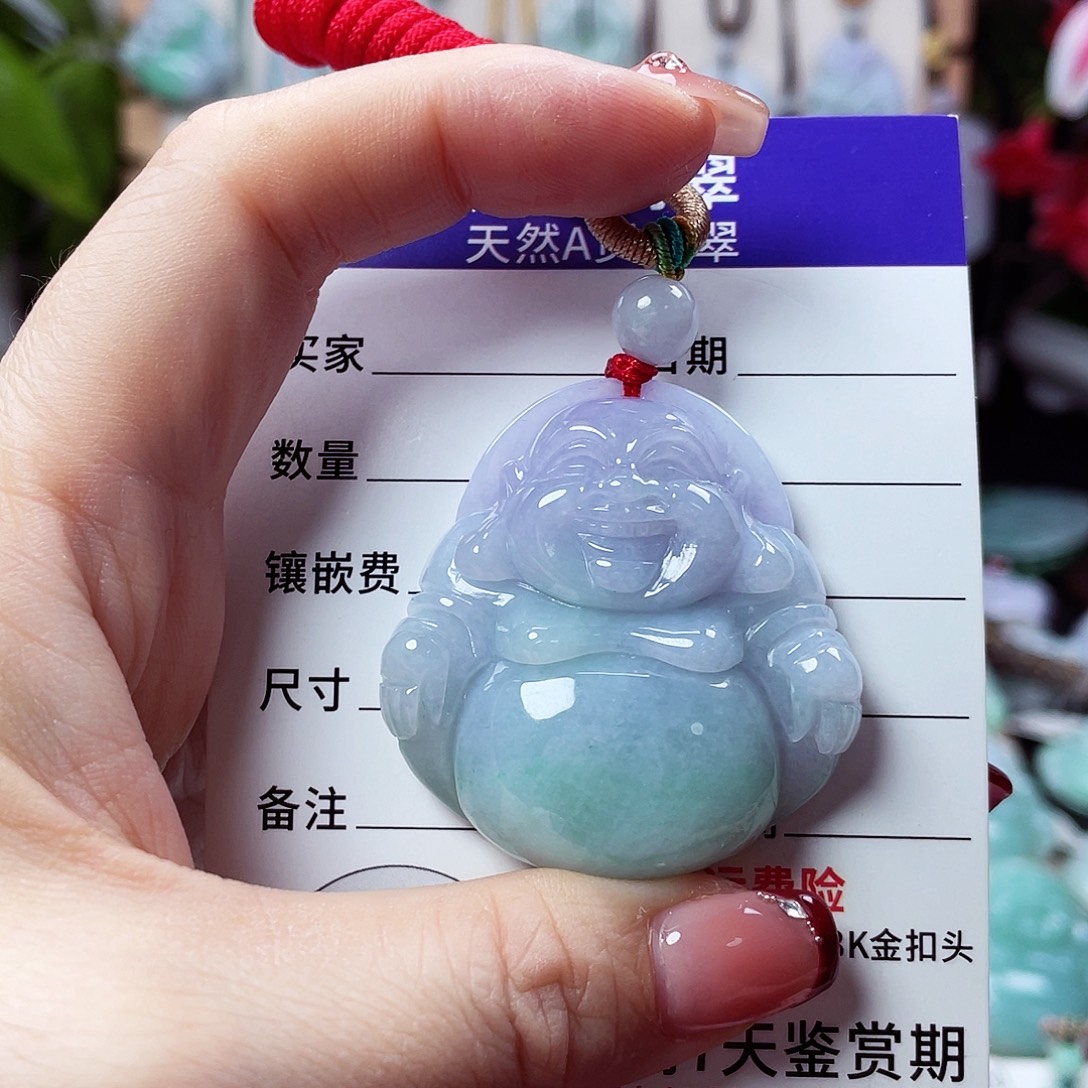 翡翠未镶嵌颈饰佛公10