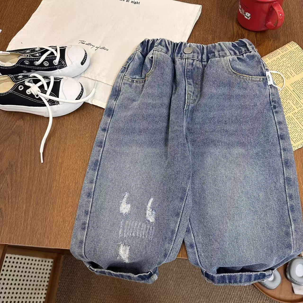 A5445男女童潮流时尚休闲洋气百搭秋季牛仔裤