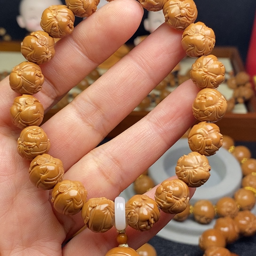 猴头核桃手串可爱海派小财神