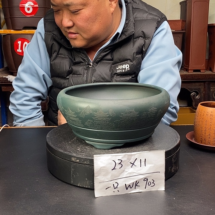 紫砂花盆货号一只WK903