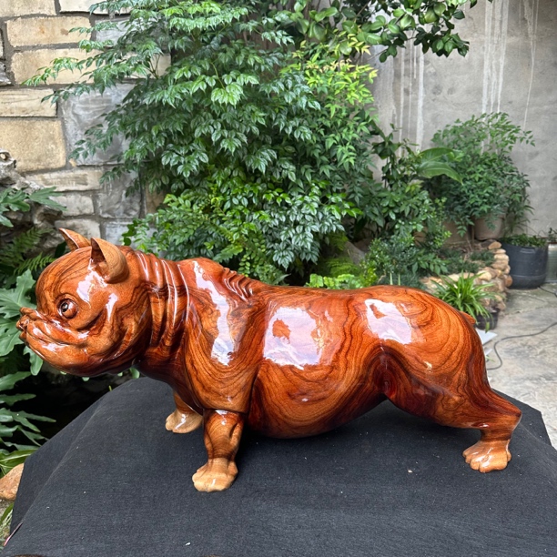 法斗寓意勇往直前创意摆设貔貅动物麒麟雕刻中式陶瓷手工玄关老虎