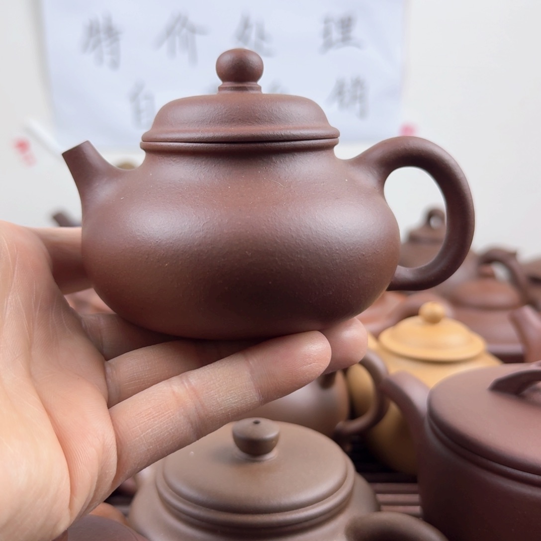 紫砂茶壶容天190cc嫩底槽青