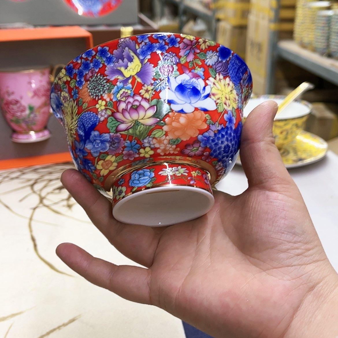 【闪购商品】珐琅4.8英寸6红。。。。。。