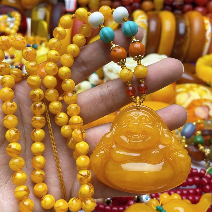 树脂制品42号佛公毛衣链