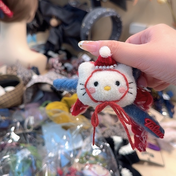 蓝色kt抓夹毛毛款式
