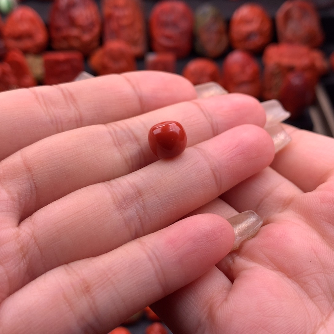 南红玛瑙南红川料原矿老型单珠9.2mm未镶嵌