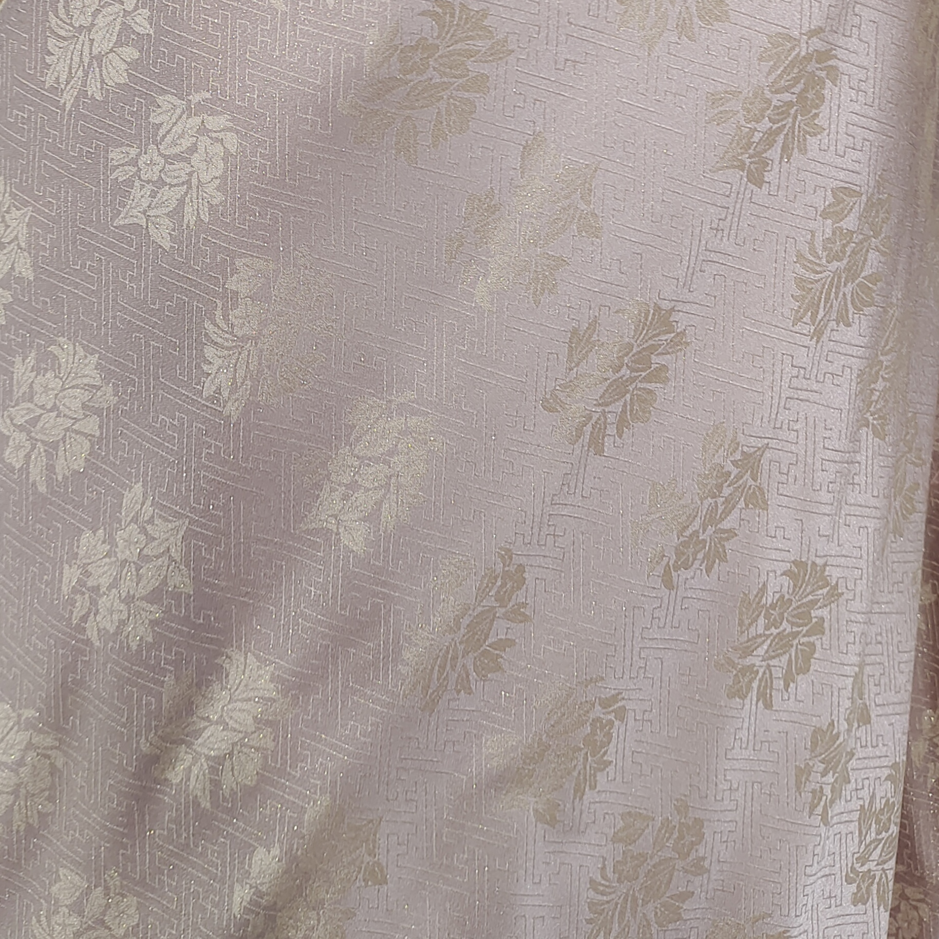 【粉紫正绢】桑蚕丝定制面料【不支持7天无理由】