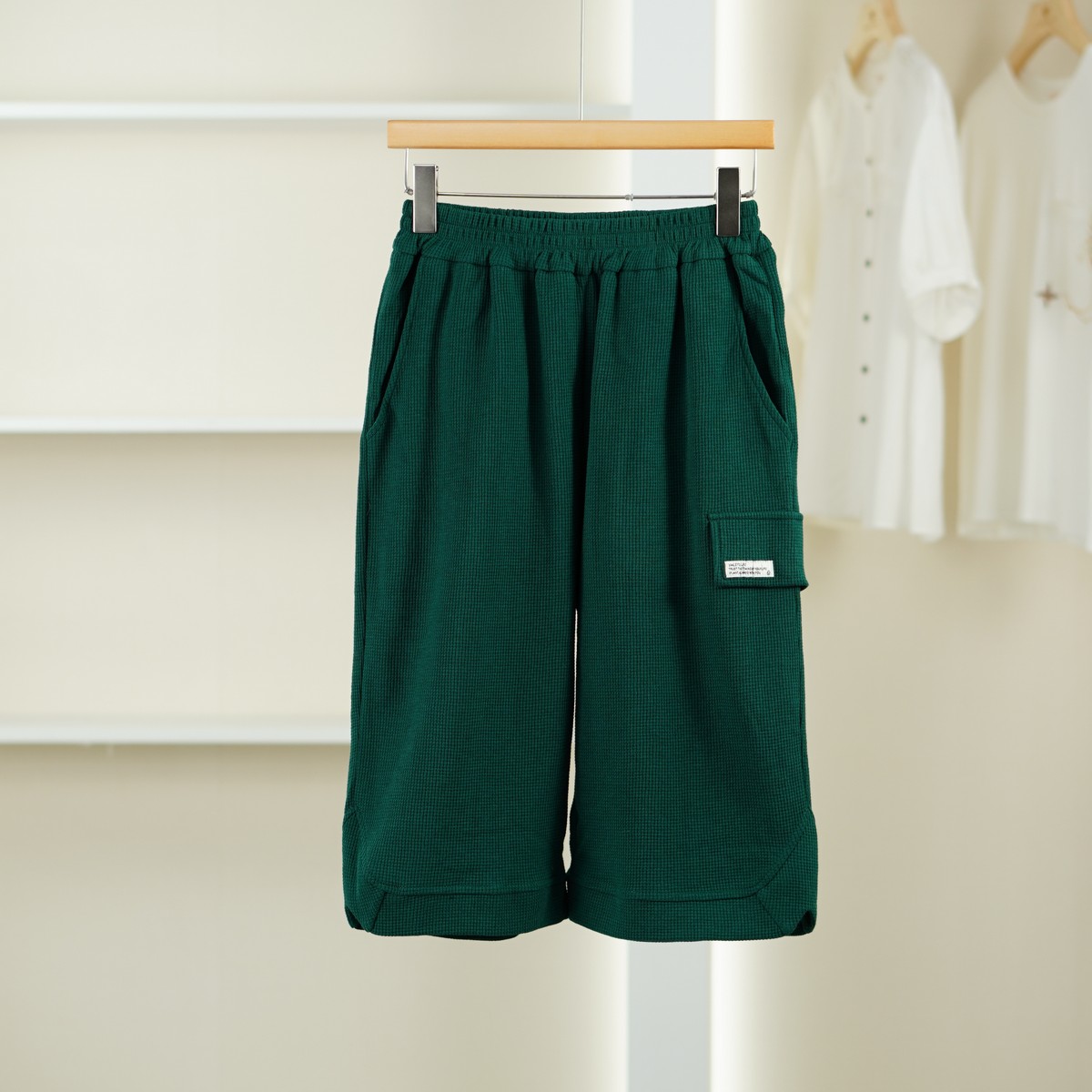 麦迪尚品 一路童行【植】31129455 华夫格中裤儿童春夏专柜撤柜