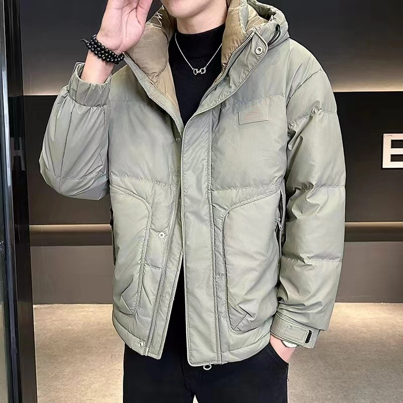 冬季新款潮流男士连帽抗寒加厚保暖休闲外套-D107