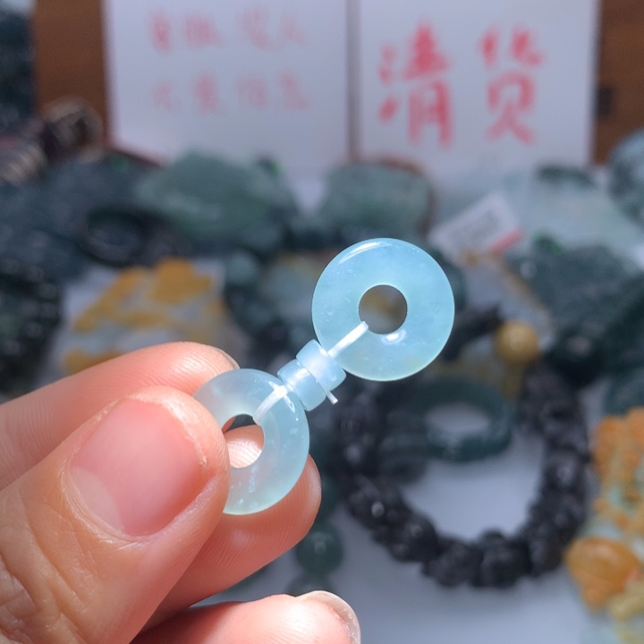 翡翠颈饰未镶嵌保真天然A货翡翠