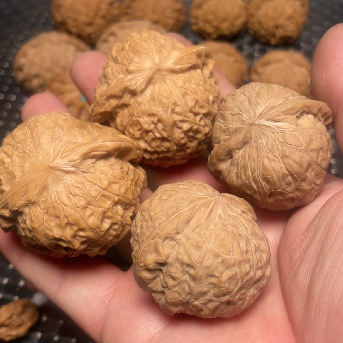 【闪购商品】文玩核桃吊坠南瓜墩两对