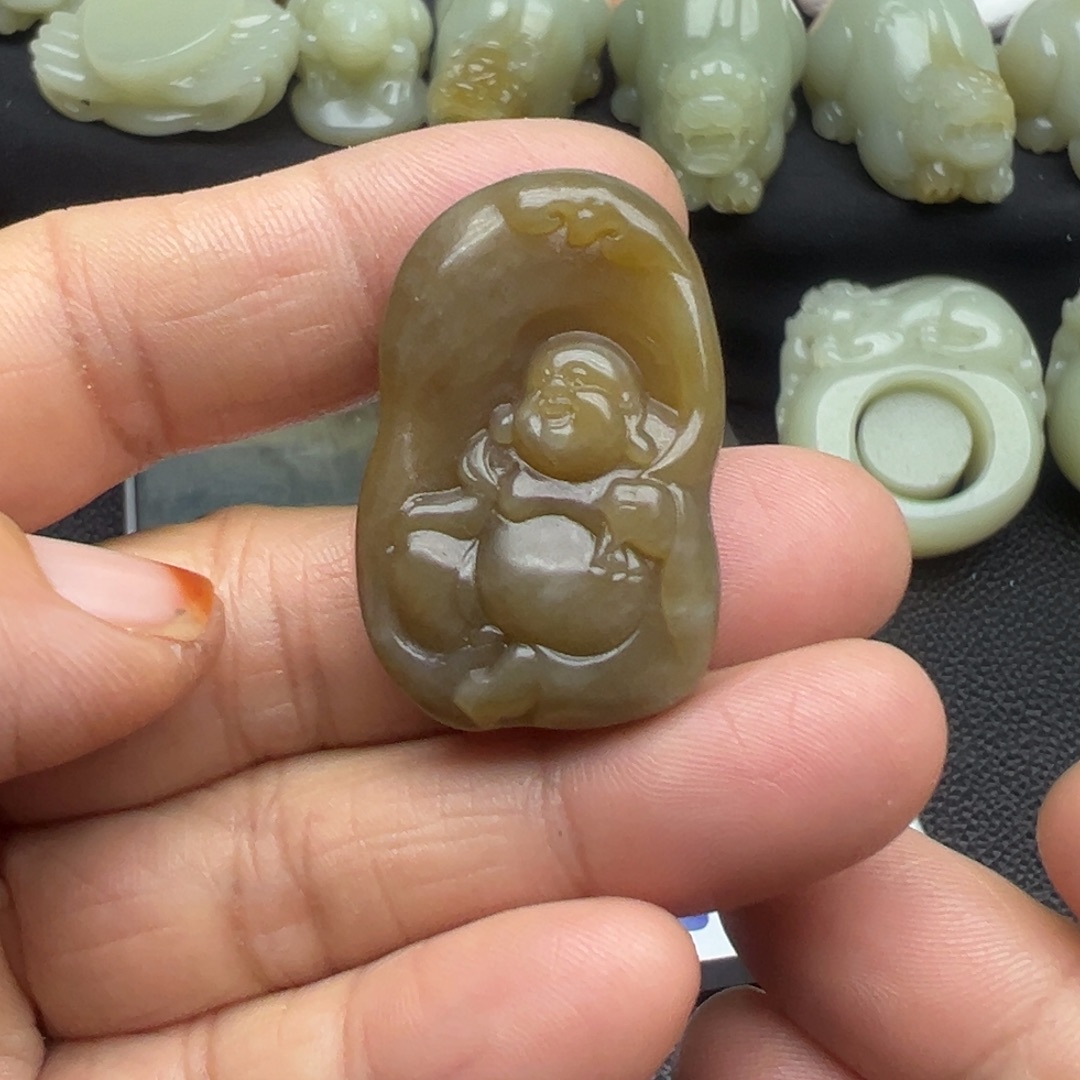 和田玉（糖玉）未镶嵌吊坠(不含链)