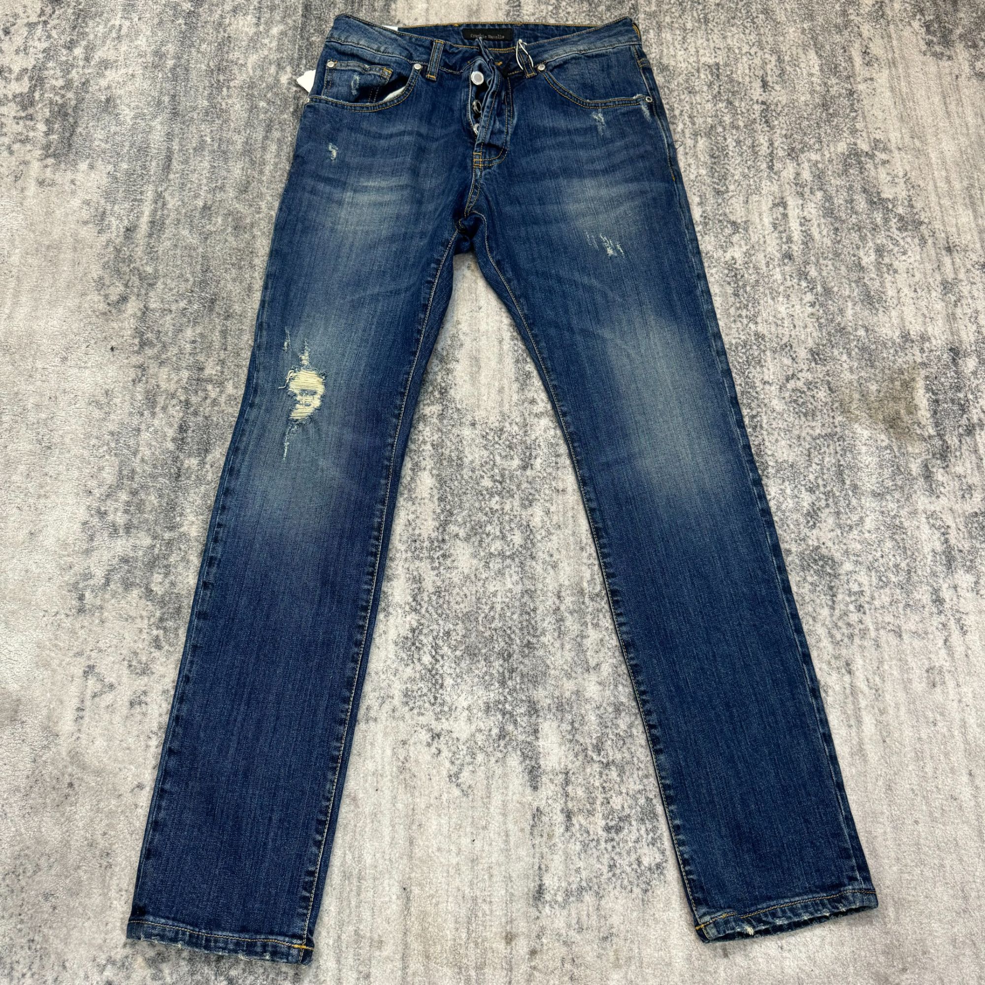 未使用 maje FRANKIE MORELLO全尺码蓝色破洞牛仔裤LYGP163