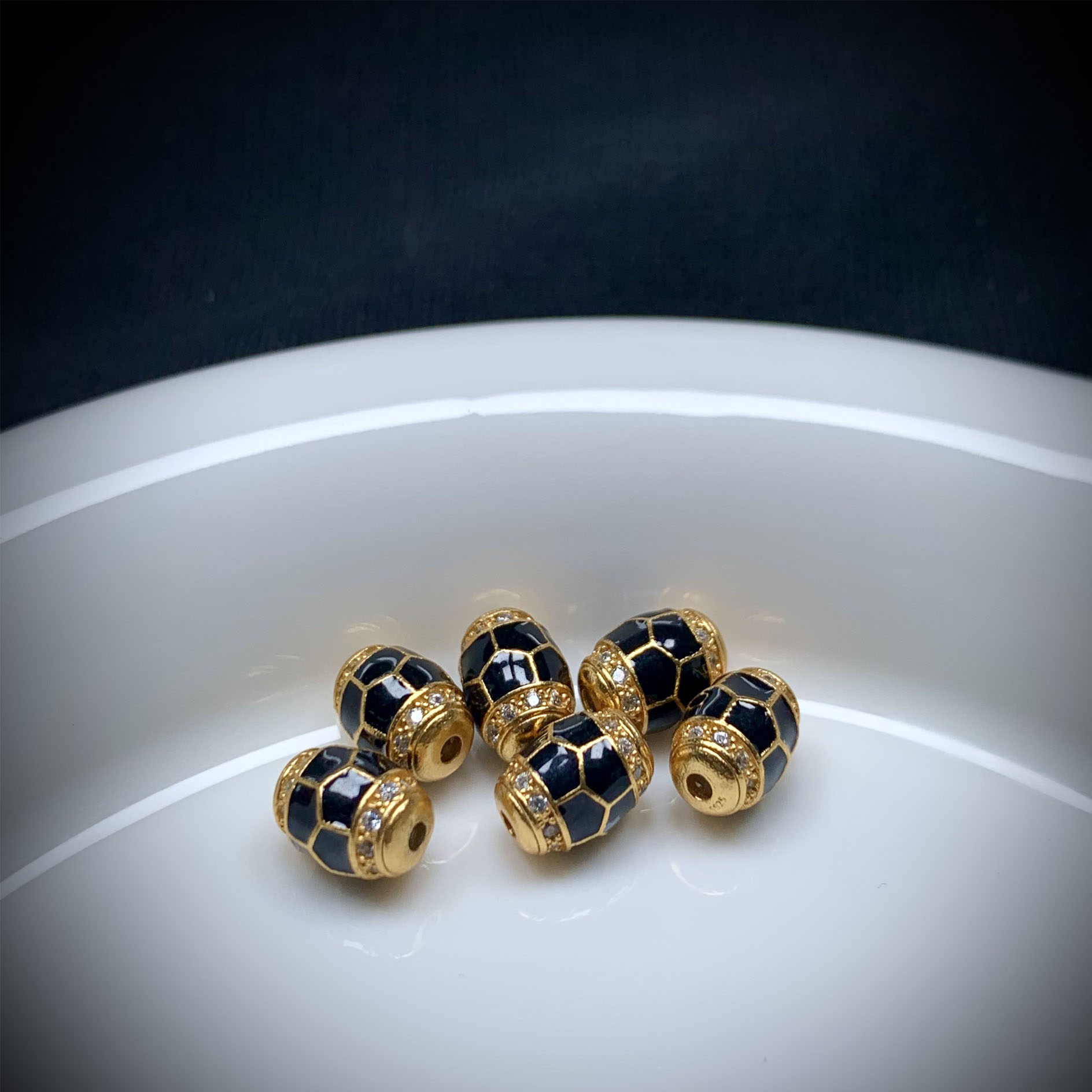 【旷野珠宝】s925银寿珠配饰8.8×6.5一个
