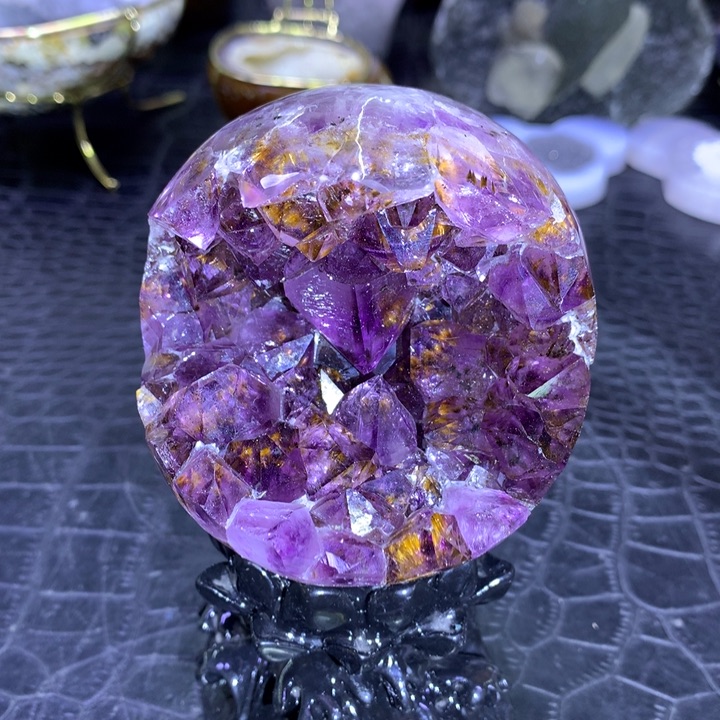 紫钛开口笑未镶嵌水晶