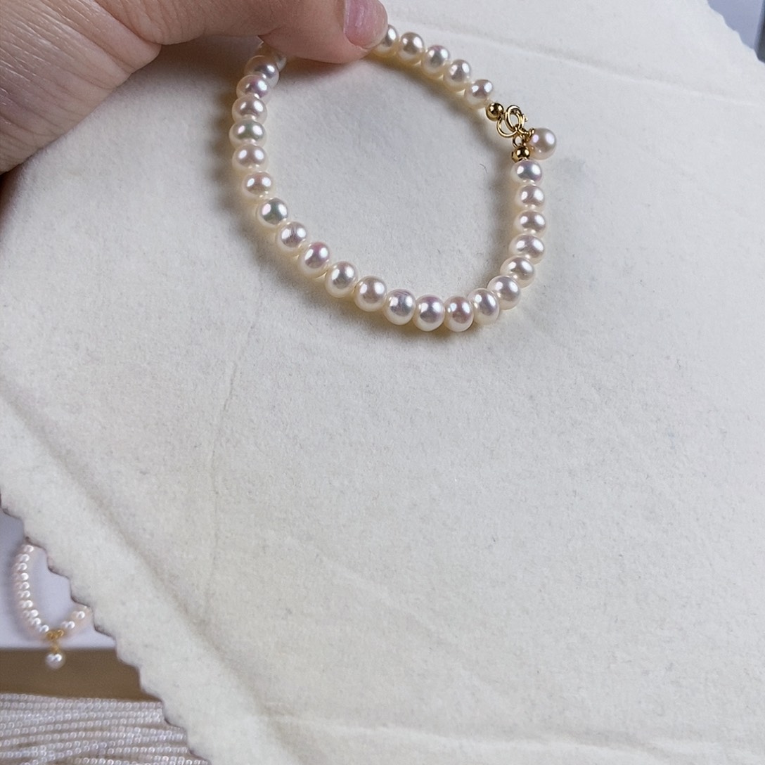 淡水珍珠手绳银S925镶嵌